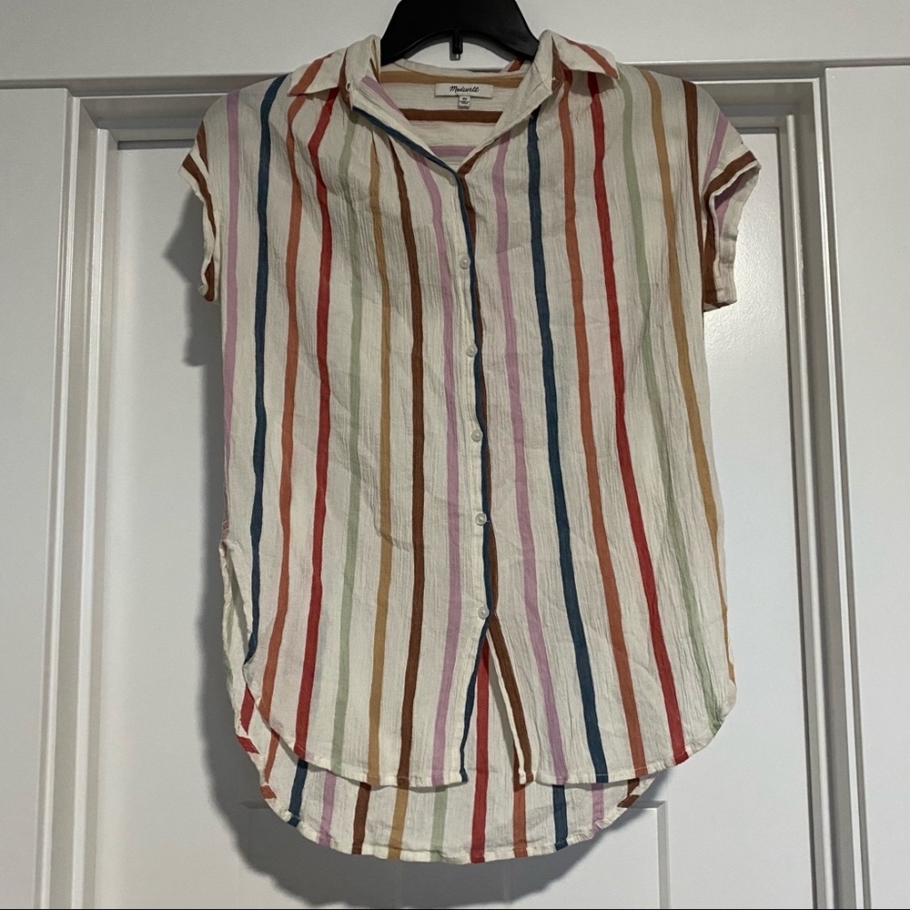 Madewell Striped Button Down Tee